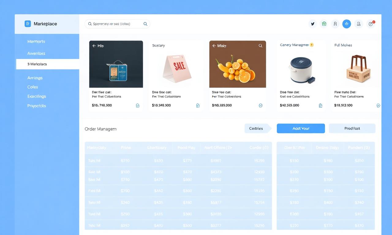 eBay store management product listing dashboard